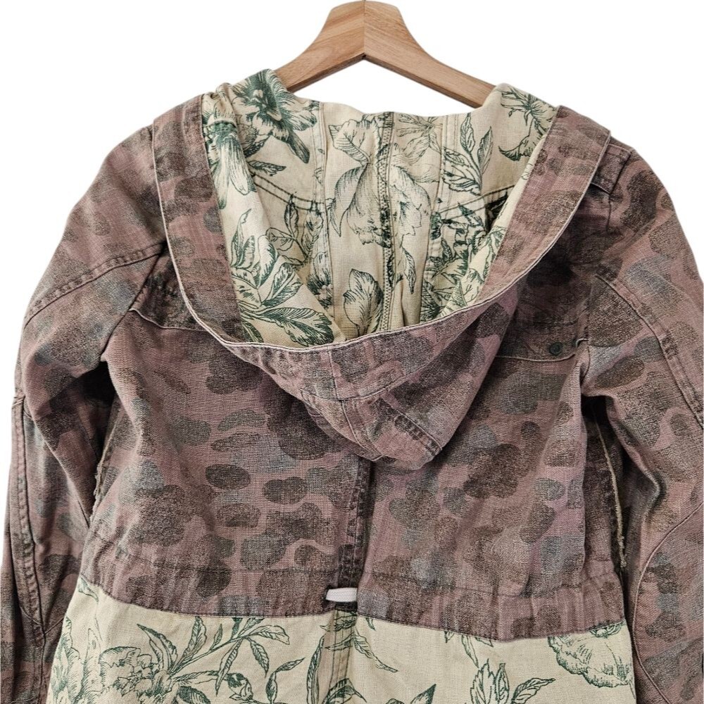 Anthropologie Hei Hei Floral Anorak Botanical Fatigue Jacket womens S - Picture 6 of 10